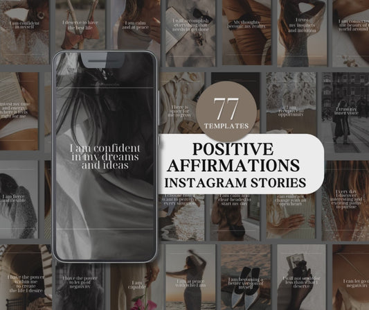 Instagram- Powerful Positive Affirmations for Stories + Mockups